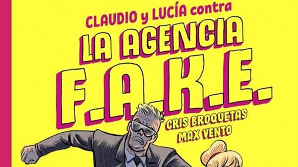 Portada del cómic "Claudio y Lucía contra la Agencia Fake"