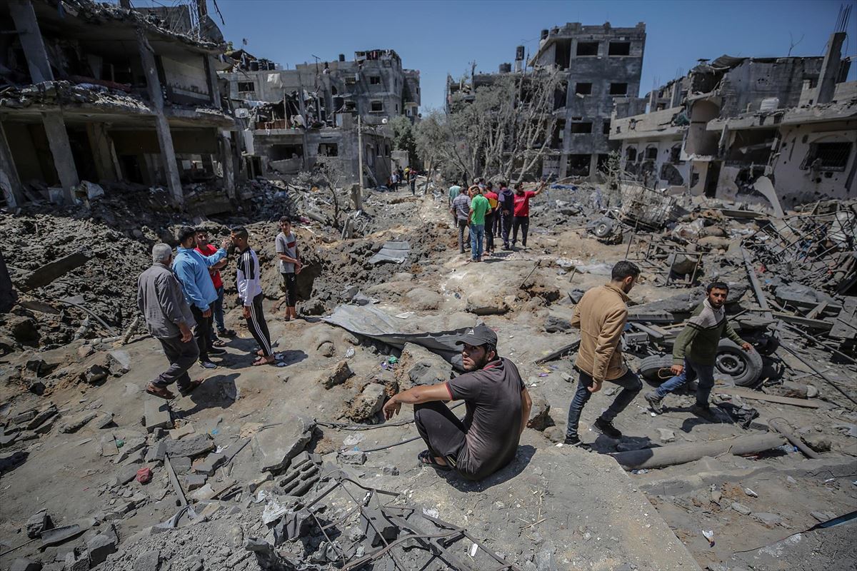 Imagen de Gaza, bajo la destrucción. Foto: EFE