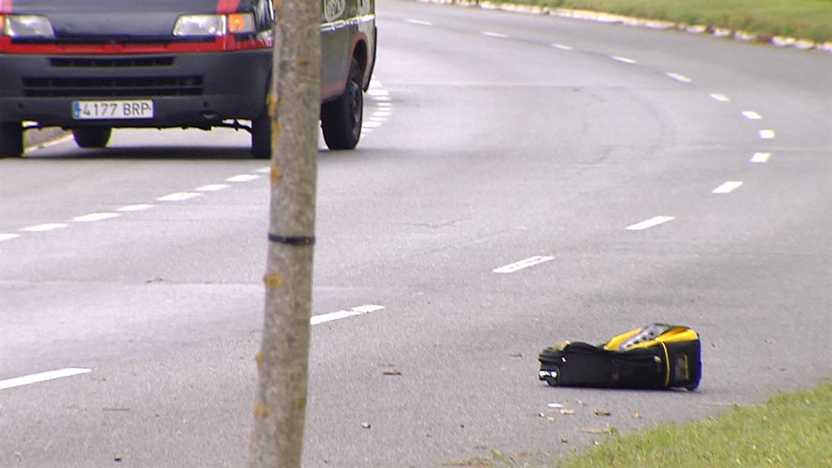 Accidente mortal en la Avenida Zadorra de Vitoria. Imagen obtenida de un vídeo de EiTB Media.