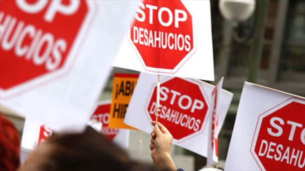 Manifestación de la plataforma Stop Desahucios. Foto de archivo: Gipuzkoa Gaur