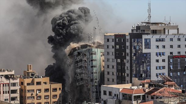 Gazako Al Jala Dorrea, Israelek bonbardatua. Argazkia: Efe