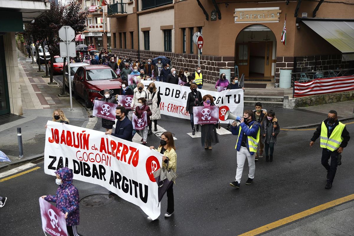Manifestación en Zalla (Bizkaia).