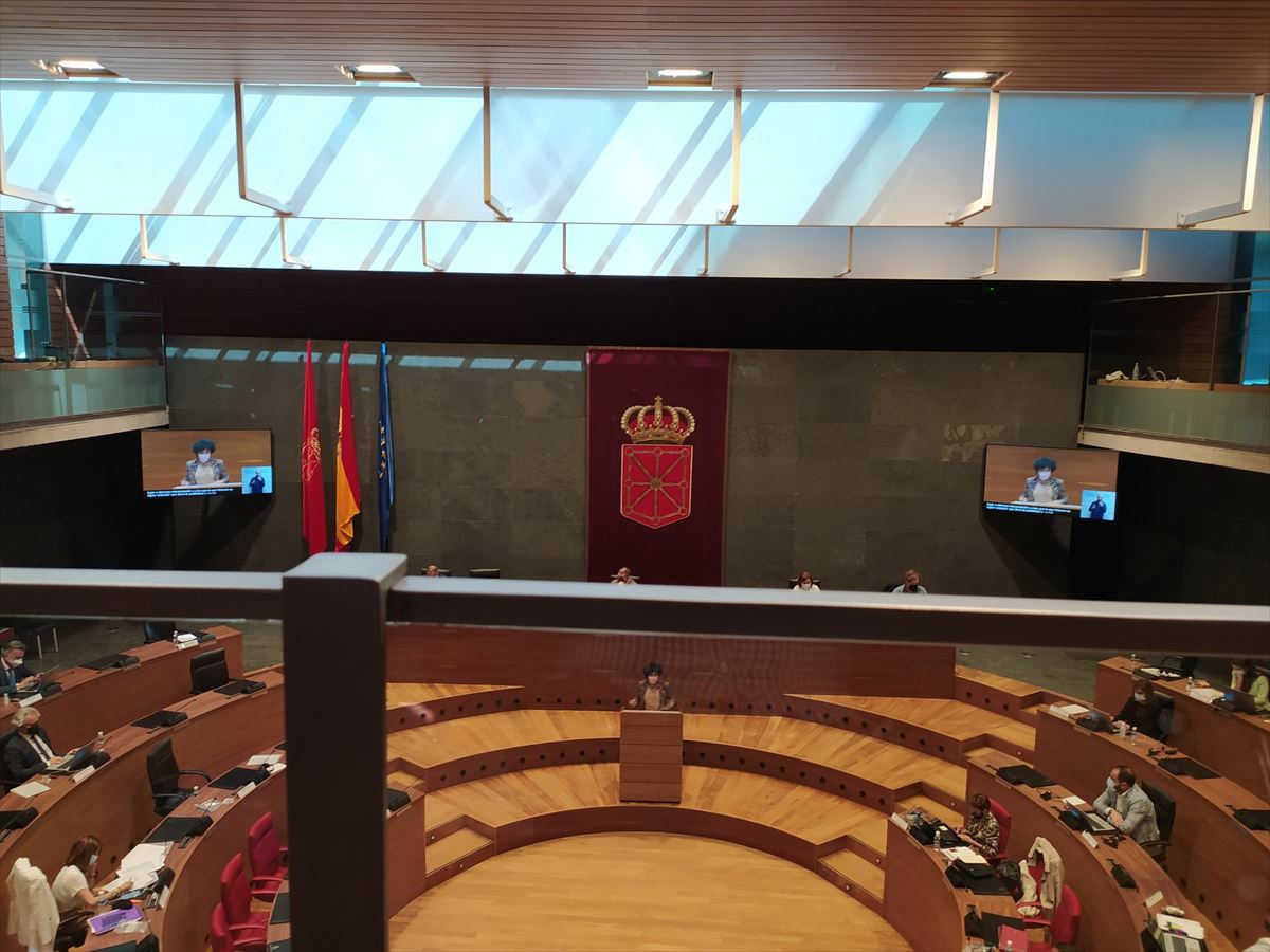 El Parlamento de Navarra el día de la votación de la moción