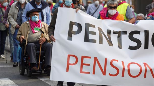 Manifestación de pensionistas en Vitoria-Gasteiz