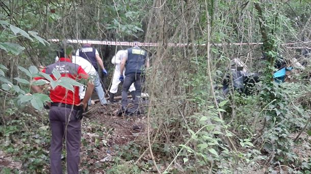 Lugar donde han aparecido huesos humanos en Beloso, Pamplona