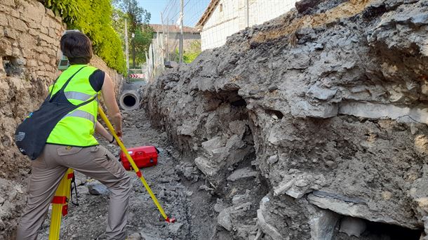 Las obras de la red de abastecimiento de Gebara sacan a la luz parte de su historia