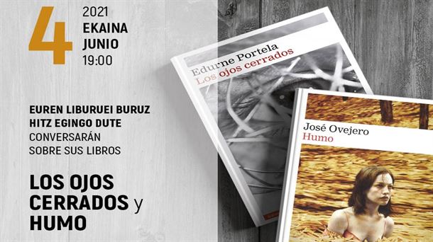 Presentación en Bidebarrieta de los libros de Edurne Portela y José Ovejero