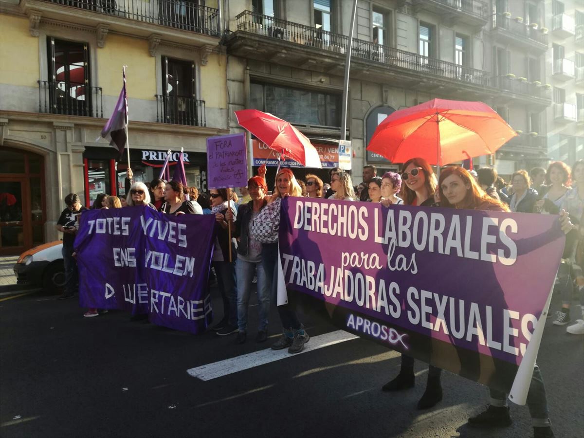 Manifestación de trabajadoras sexuales