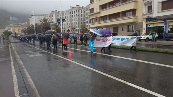 Manifestación para pedir el fin de la legislación de excepción en San Sebastián