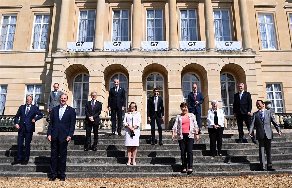 Los ministros de Finanzas del G7 en Londres.