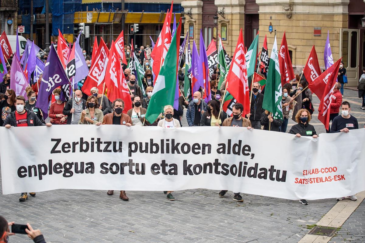 Manifestación, en Bilbao