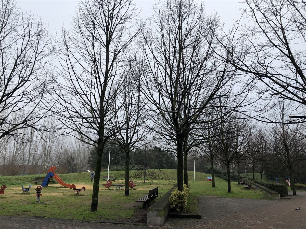 El parque Bizkotxalde, lugar donde ocurrió la agresión. 