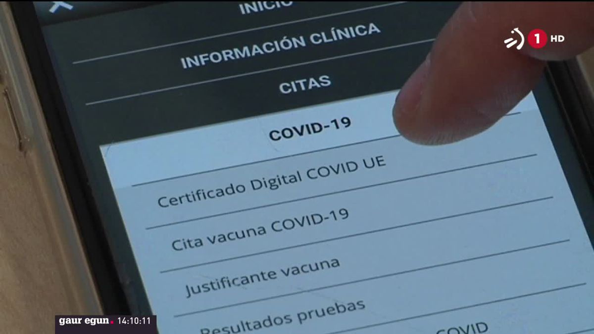 Información de la covid-19 en una pantalla de móvil