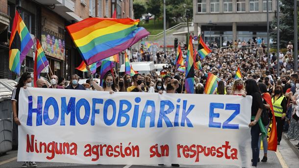 Manifestación en Basauri. Imagen: EITB Media