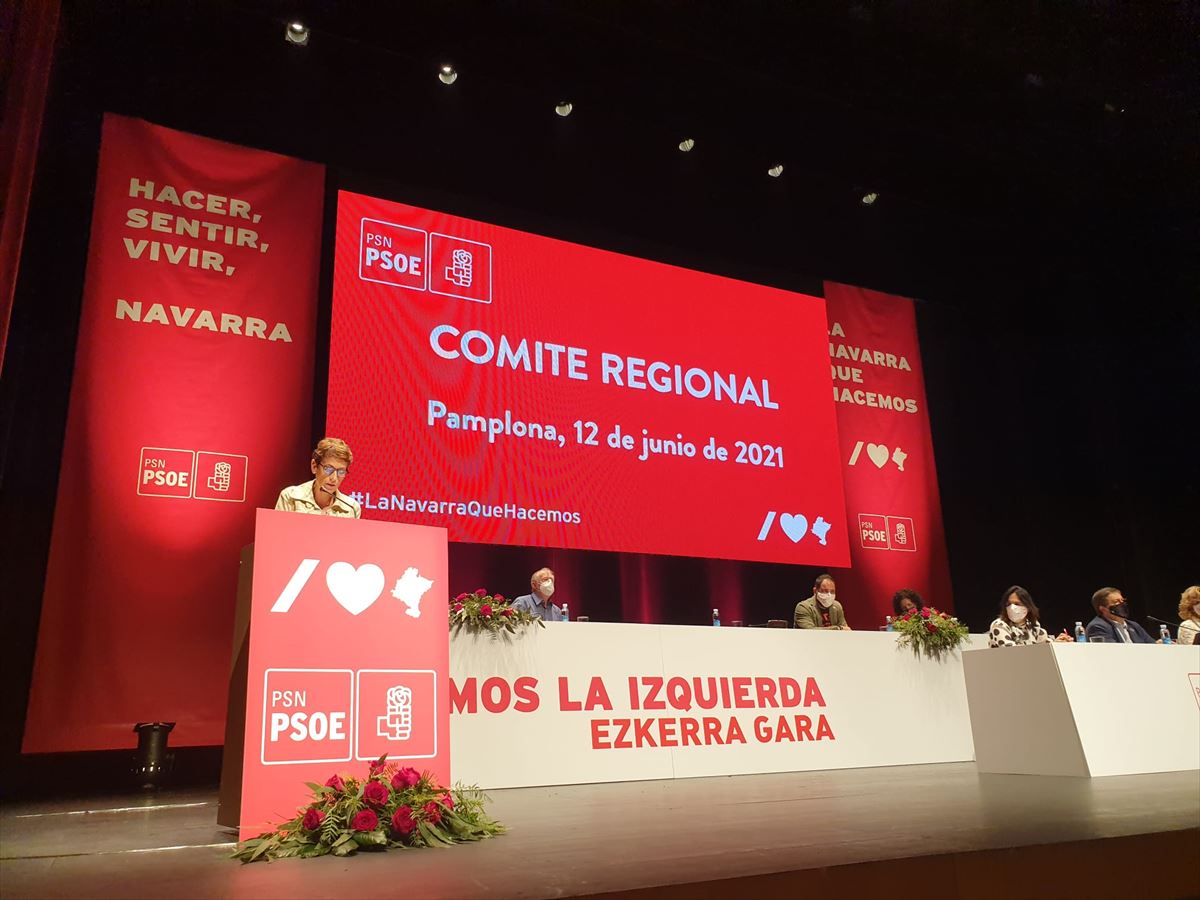 María Chivite, en el comité regional del PSN-PSOE