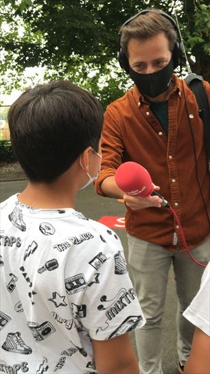 Xabier García Ramsden con un alumno