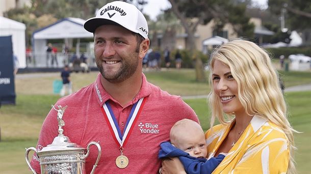 Con su mujer e hijo Kepa