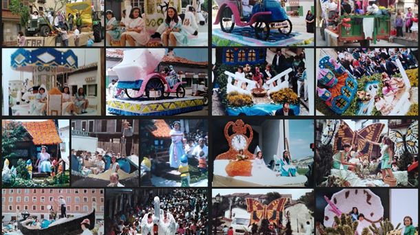 Collage de fotos de las carrozas de San Juan de Agurain. KRE