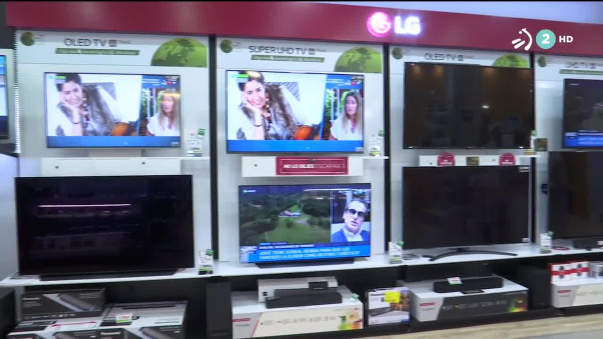 Una tienda de electrodomésticos. Imagen obtenida de un vídeo de EITB Media.