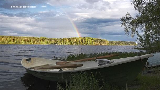 Imagen de lagos de Finlandia, en "Vascos por el Mundo".