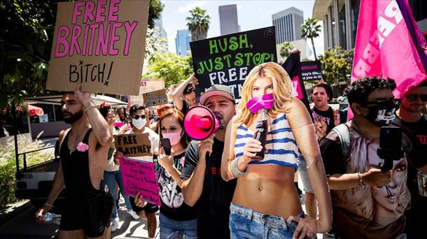 manifestación en apoyo a Britney Spears