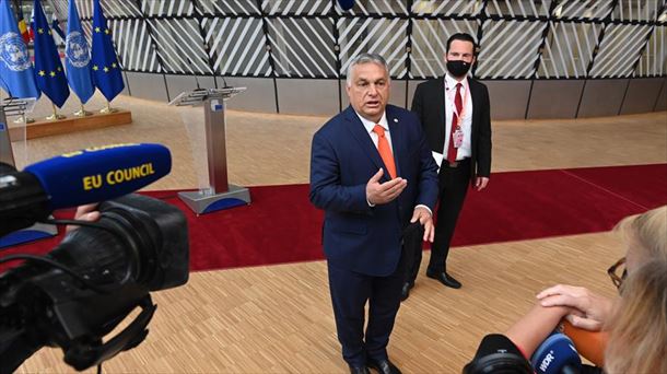 Viktor Orban Hungariako lehen ministroa, Bruselara iritsi denean. Argazkia: Efe