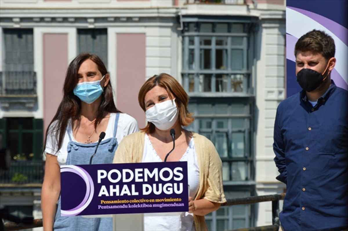 La coordinadora general de Podemos Euskadi, Pilar Garrido. Foto: Podemos Ahal Dugu