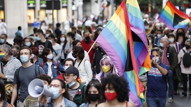 LGTBI kolektiboak Bilbon egindako manifestazioa.