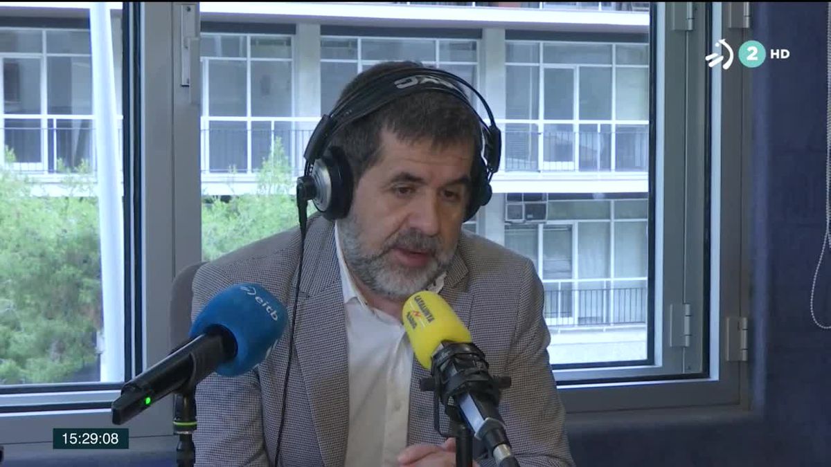 Jordi Sánchez. Imagen obtenida de un vídeo de EITB.
