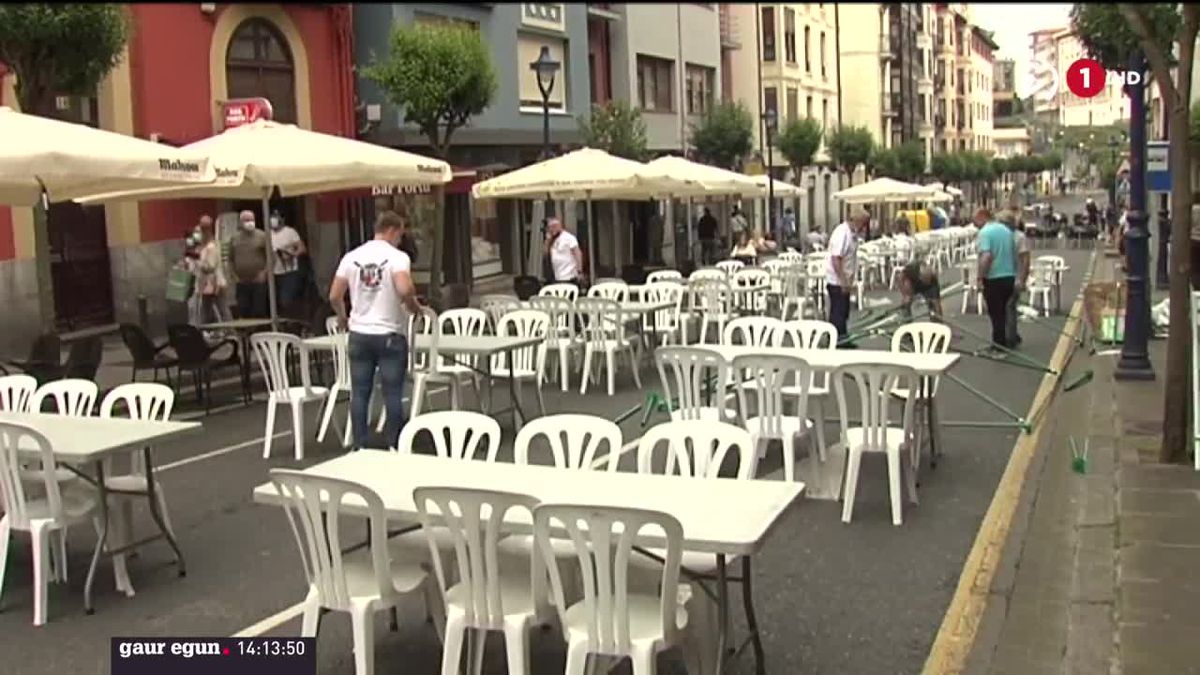 Portugalete, gaur goizean. EITB Mediaren bideo batetik ateratako irudia.