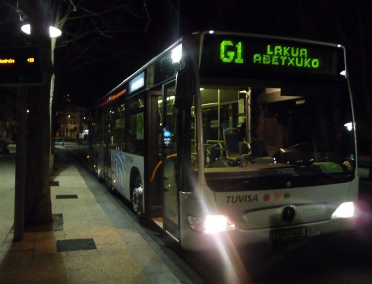 Un autobús de Tuvisa sacada de una imagen de archivo de EITB Media.