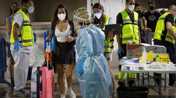 Un cribado masivo en Pamplona.