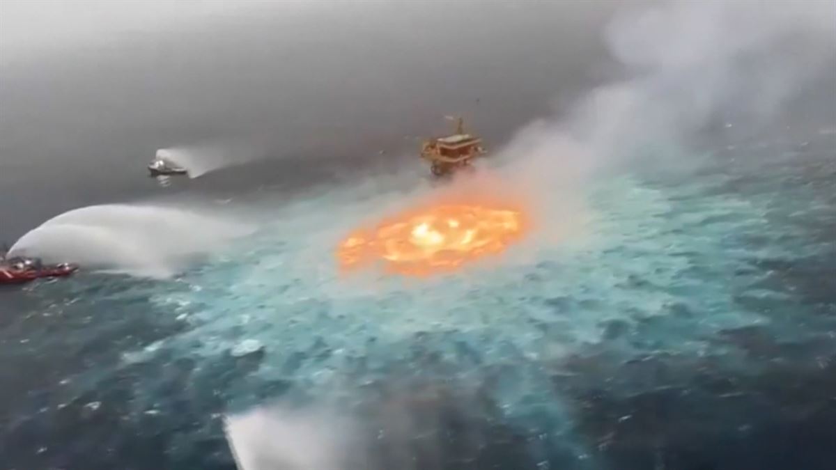 Incendio submarino en el Golfo de México