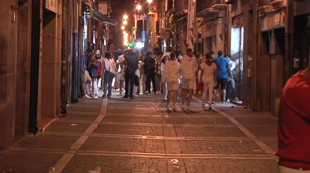 Iruñeko kaleak, San Fermin bezperan. Argazkia: EITB Media