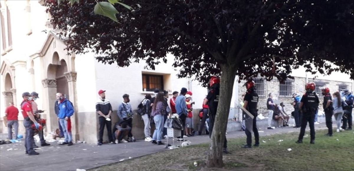 Un detenido y 50 identificados en otro botellón en Pamplona. Foto: Policía Foral