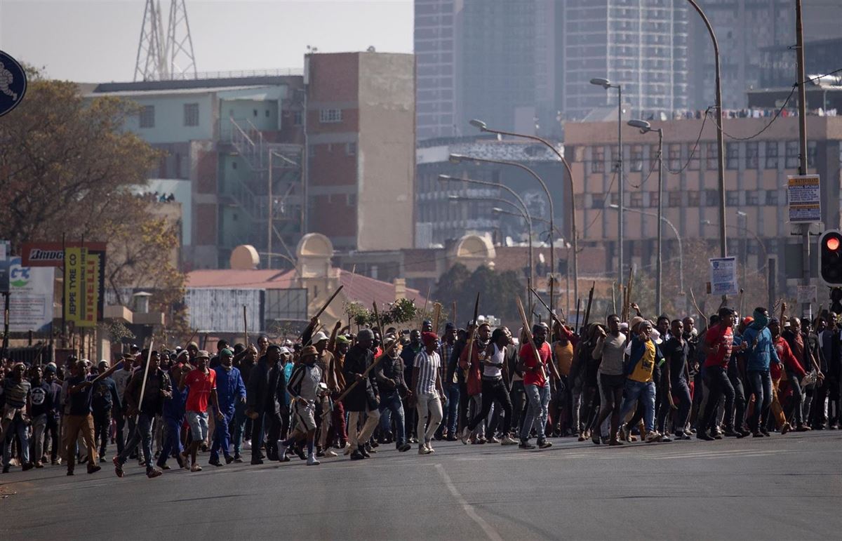 Protestas en Johannesburgo