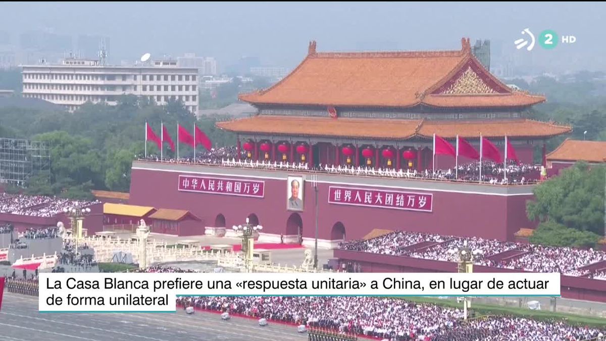 Comparecencia del Gobierno chino. Imagen obtenida de un vídeo de EITB Media.