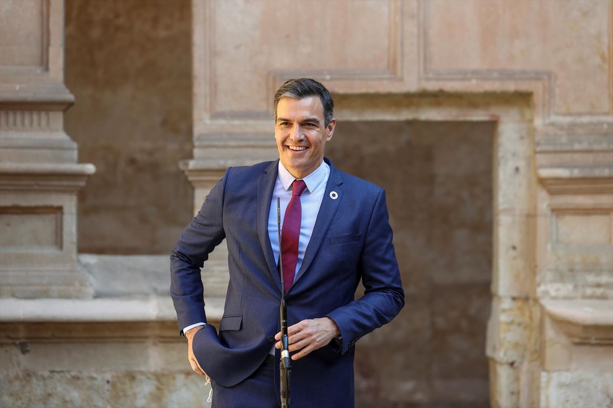 Pedro Sánchez, Espainiako Gobernuko presidentea, ostiral honetan. Argazkia: EFE
