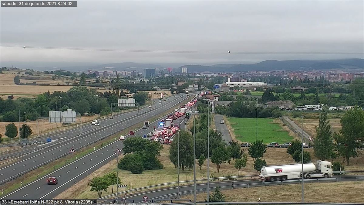 Retención de tráfico en Vitoria-Gasteiz