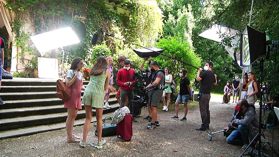 ''Go!azen 8.0'' telesailaren aktoreak grabazioaren une batean