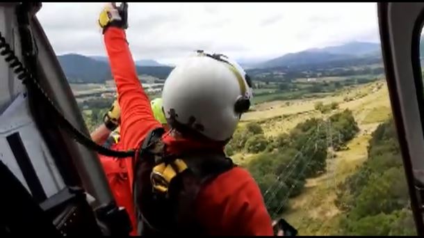 Rescate en helicóptero