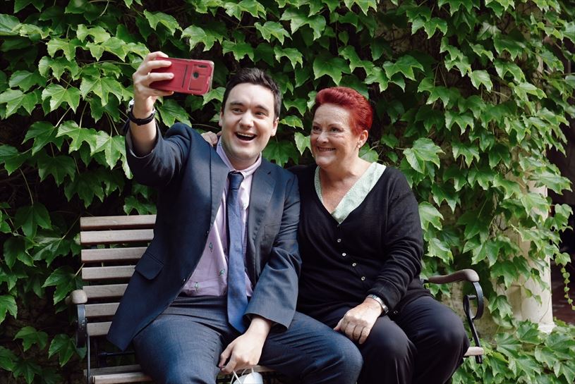 "Go!azen 8.0" telesailaren grabaketa: Markel (Asier Burguete) eta Bego (Karmele Larrinaga)