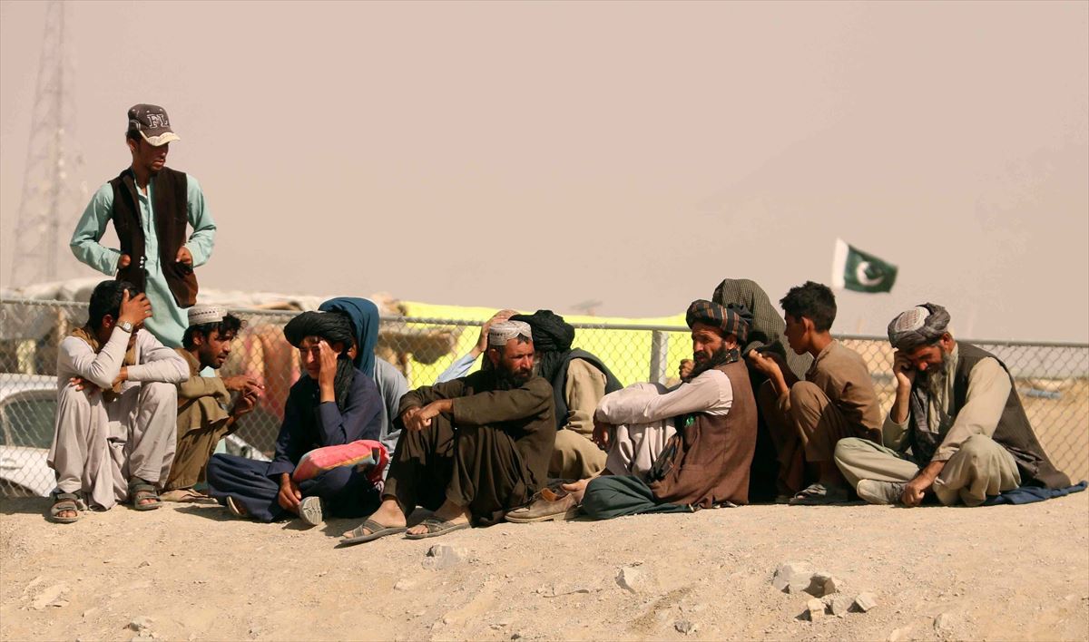 Talibanes afganos cierran el distrito de Spin Boldak cerca de Kandahar, Afganistán. Foto: EFE