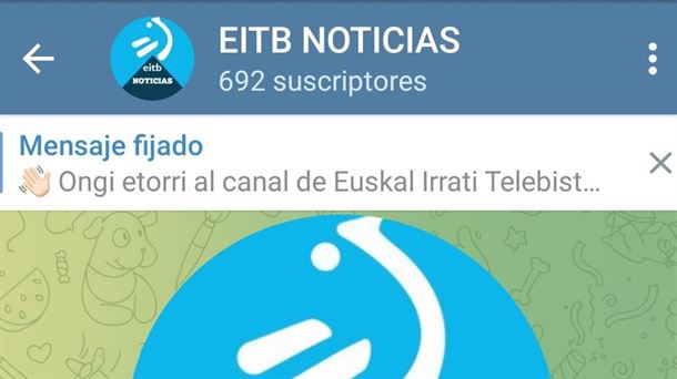 El canal de Telegram de EITB Noticias