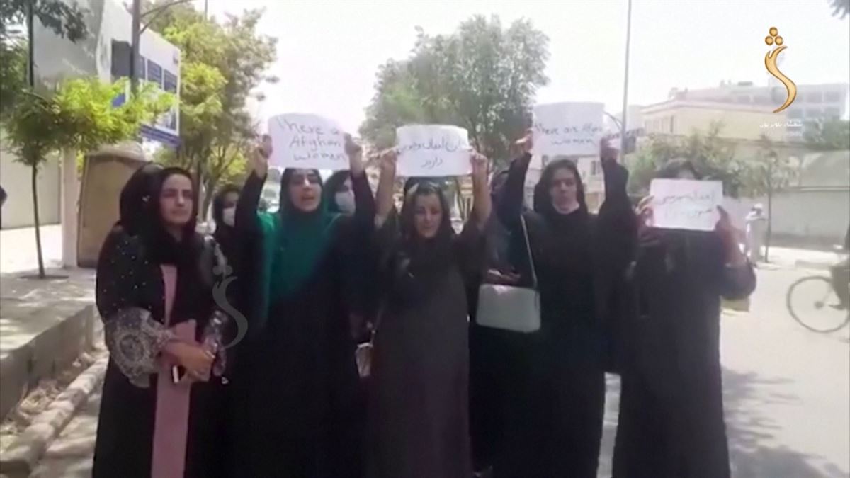 Emakumeen protesta Kabulen
