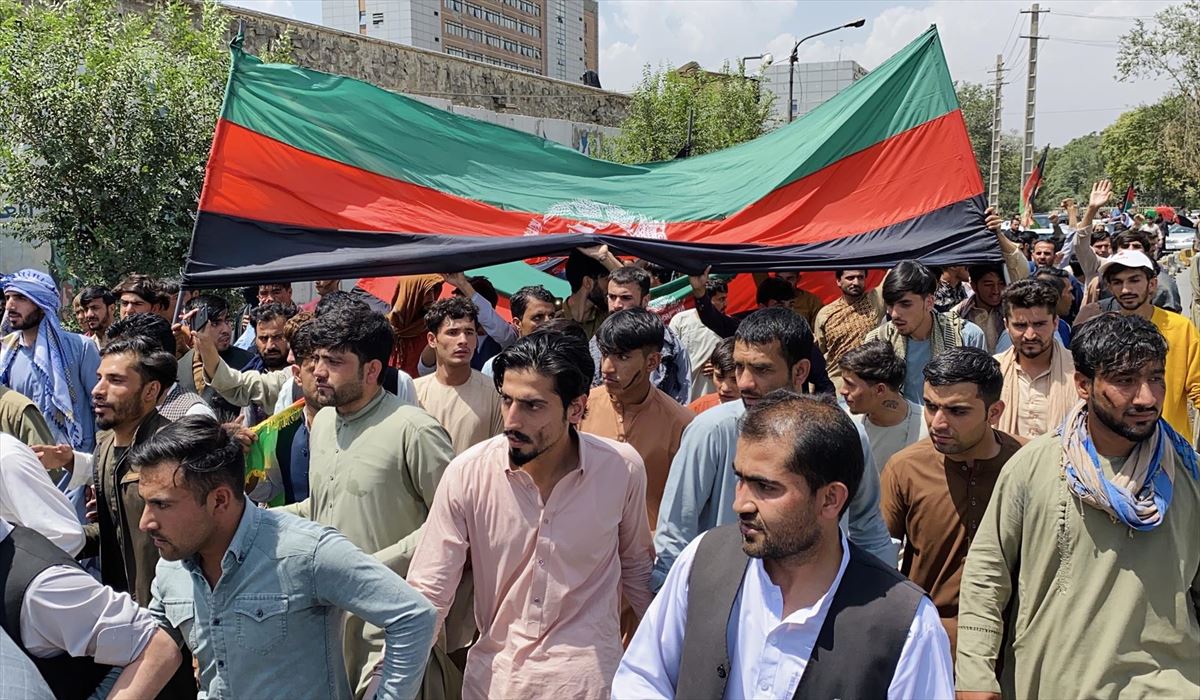Kabulgo protestaren irudi bat