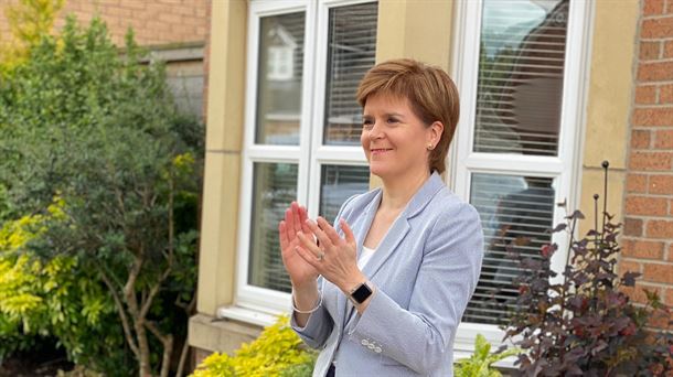 Nicola Sturgeon, Eskoziako ministro nagusia. Artxiboko argazkia: @NicolaSturgeon