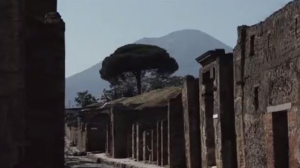 Estado actual de parte de los restos urbanos de Pompeya.
