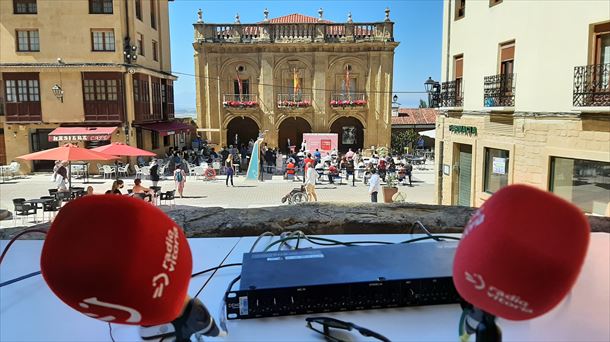 Espacio central de Labastida donde se emitió “La Ruta Slow”