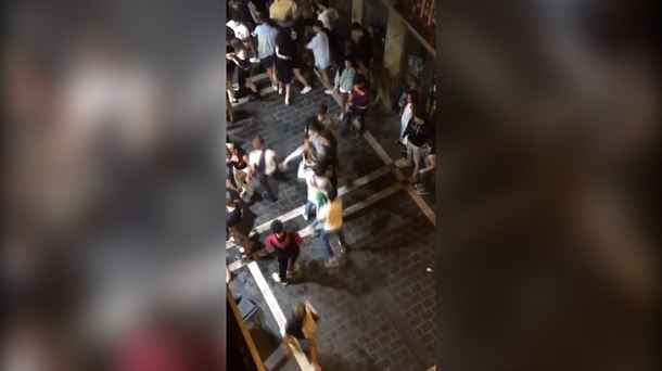 Pelea entre jóvenes en el Casco Antiguo de Pamplona